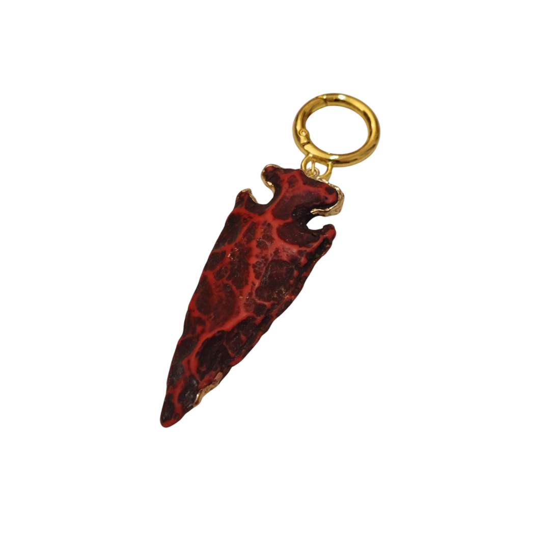 Charm Harrowhead, mix and match Claudia De Rosa jewelry_red