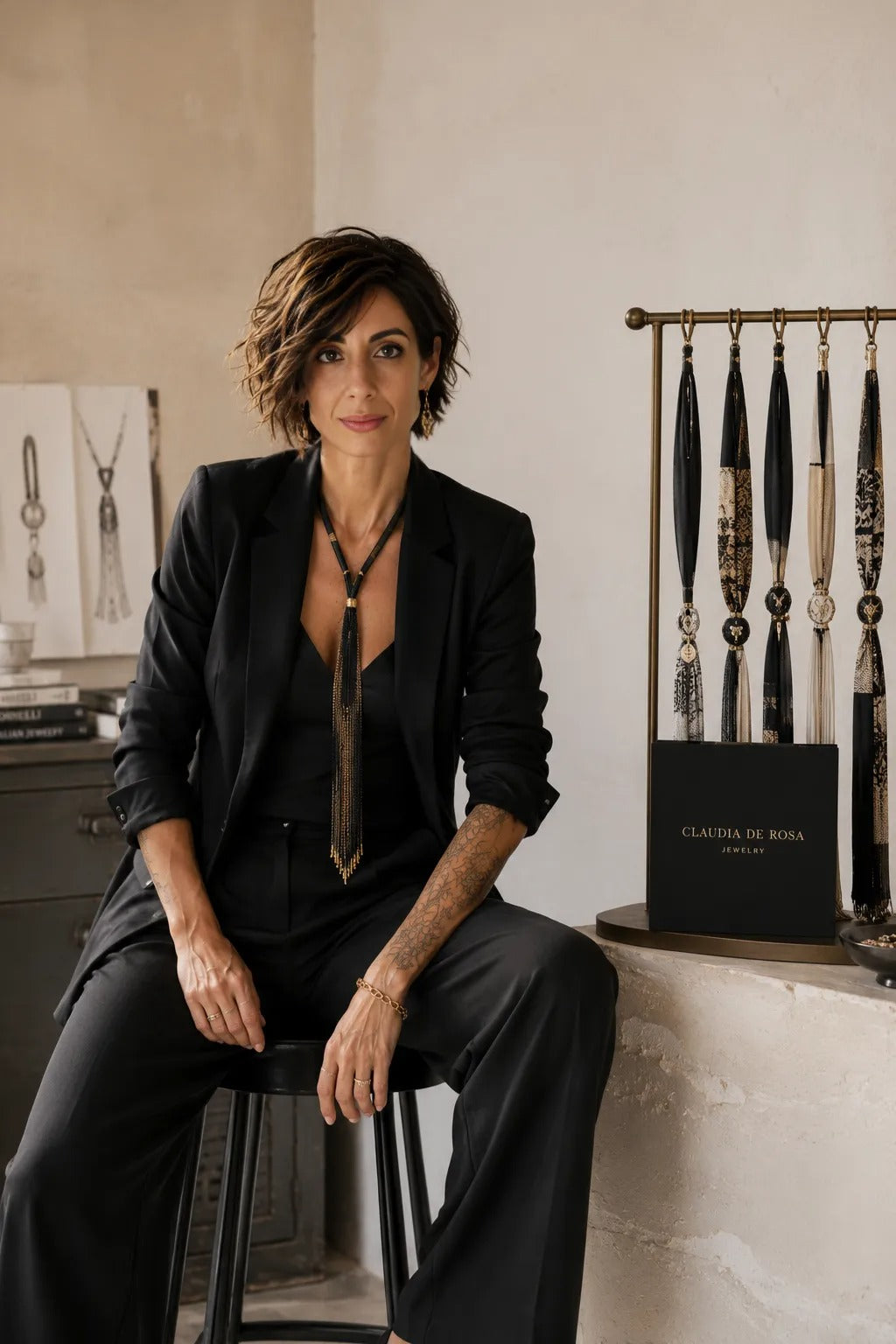 Claudia De Rosa nel suo studio creativo