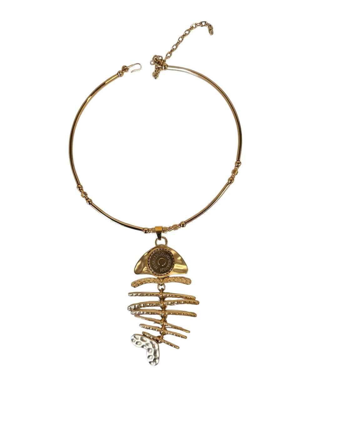 Collana Calamita Nereide | Collarino con pendente pesce