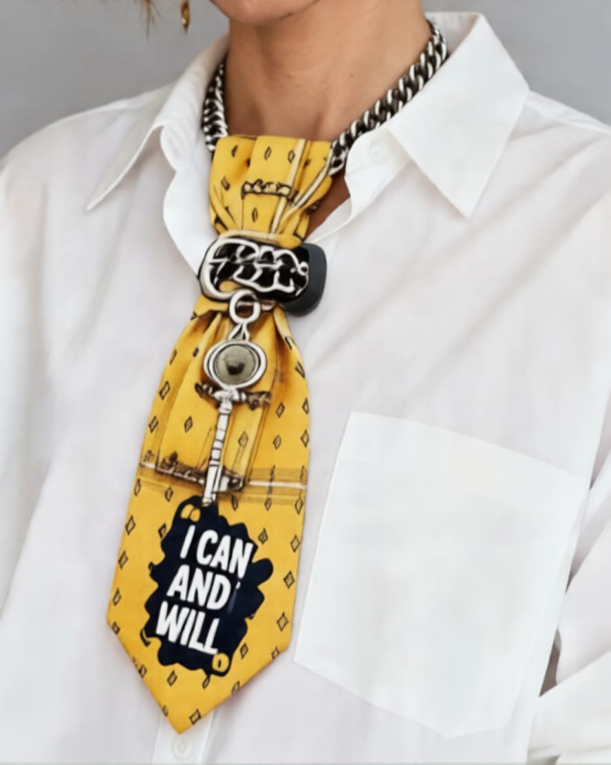 N.12 Cravatta Gioiello Componibile "I Can and I Will"