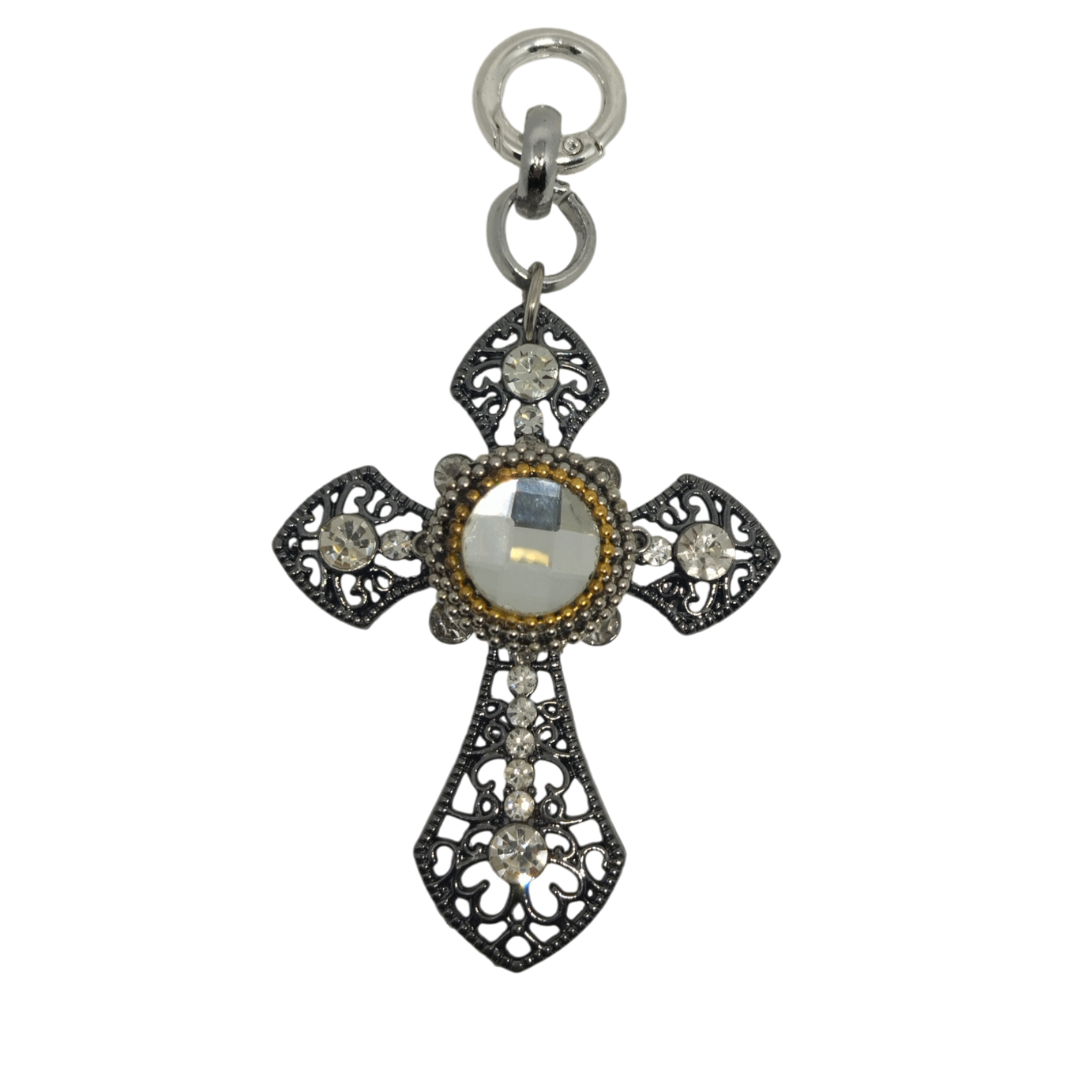 CHARM CALAMITA CROCE BLACK - Charms Calamita